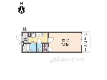 レオパレスWINDⅡ(1K/2階)の間取り写真