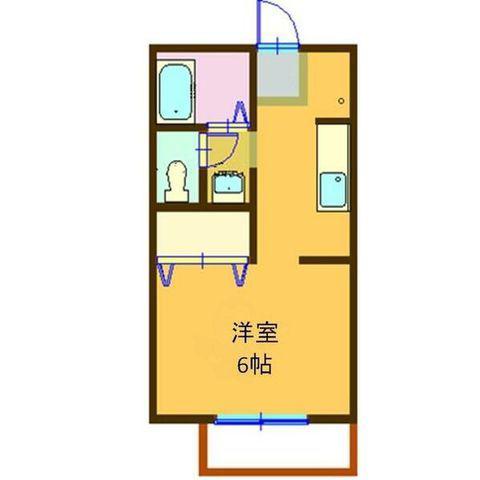 サンライフ・アイA棟(1K/1階)の間取り写真