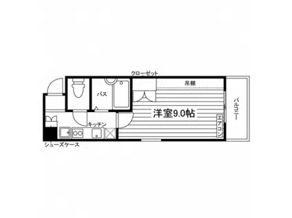 エスペランス四条烏丸(1K/9階)の間取り写真
