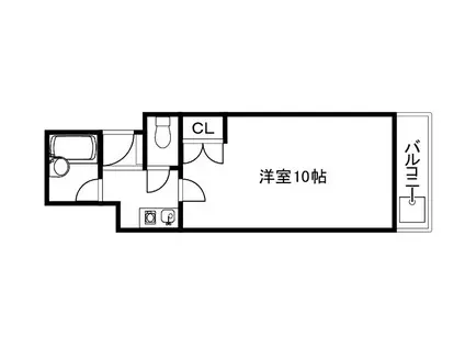 プランドールII(1K/4階)の間取り写真