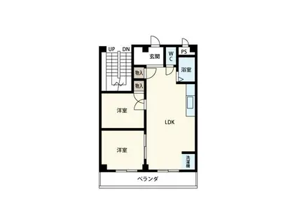 SOLDEIR BASE(2LDK/2階)の間取り写真