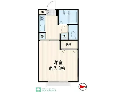 メゾンローズ(1K/1階)の間取り写真