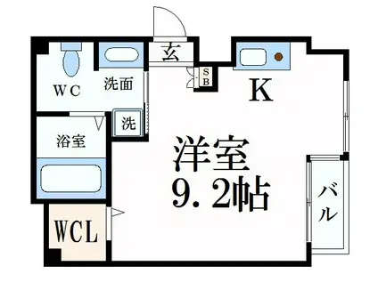 クラウンシティ本山(ワンルーム/3階)の間取り写真