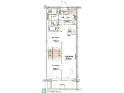ブランシエスタ目黒中央町(2LDK/4階)の間取り写真