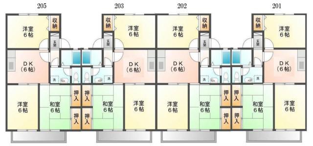 ハイム湘南(3DK/2階)の間取り写真