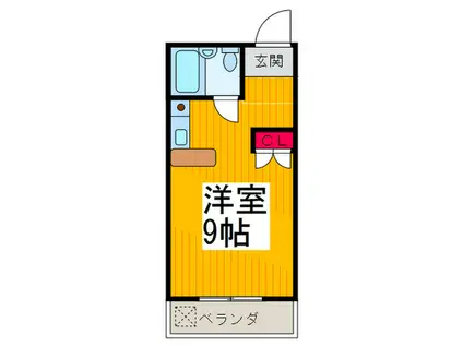 セレーブル(ワンルーム/4階)の間取り写真
