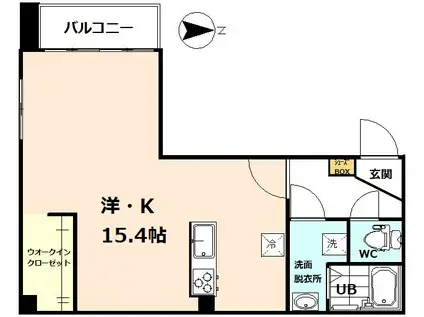 ベルシェ西町(ワンルーム/5階)の間取り写真