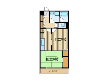 ゆたか弐番館(2K/3階)の間取り写真