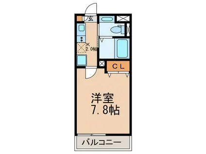 パルコート宮崎台(1K/3階)の間取り写真