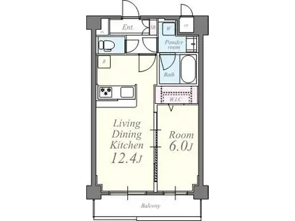 ヴィオラコート(1LDK/4階)の間取り写真
