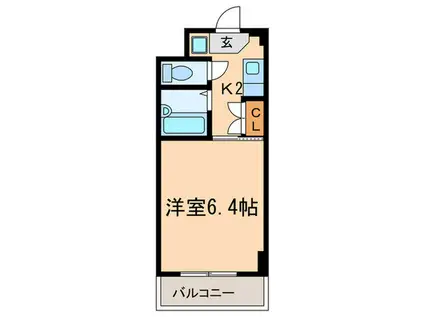 ヴァンテージ本陣(1K/3階)の間取り写真