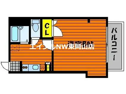 メゾンフェスタ浜(1K/2階)の間取り写真