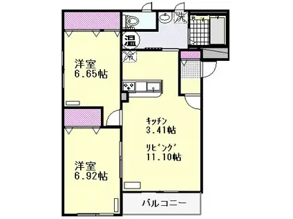 レガーロ(2LDK/1階)の間取り写真