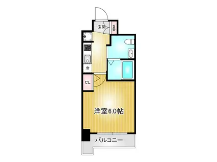 エステムコート名古屋新栄IIアリーナ(1K/15階)の間取り写真
