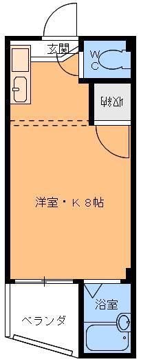 サンハイツ(ワンルーム/5階)の間取り写真
