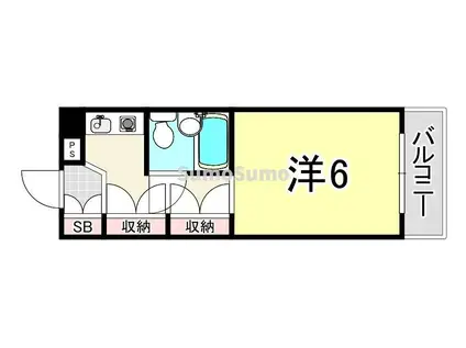 アーバンヴィレッジ武庫之荘(ワンルーム/1階)の間取り写真