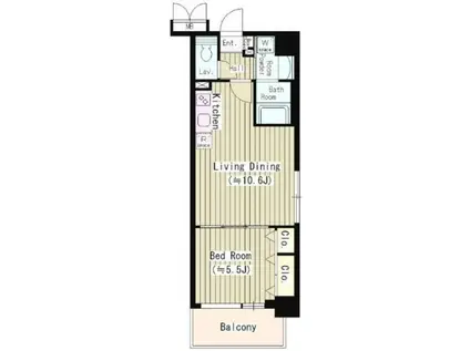ワイズパティオ(1LDK/1階)の間取り写真