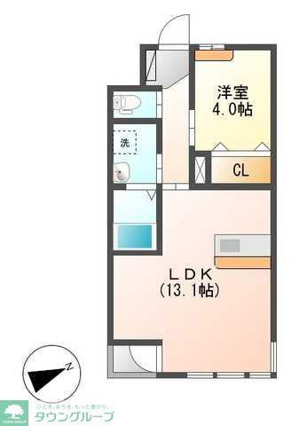 GRACEIII(1LDK/2階)の間取り写真