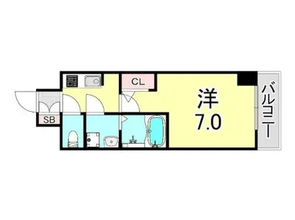 ワールドアイ神戸ハーバーランドII(1K/5階)の間取り写真