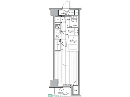 PREMIUMCUBE都立大学♯MO(1K/5階)の間取り写真