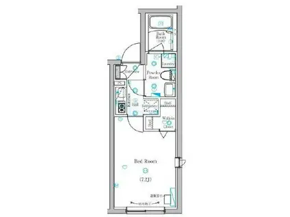 ラフィスタ新板橋(1K/3階)の間取り写真