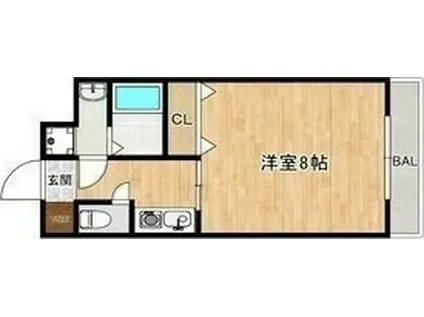 コンフォート生江(1K/5階)の間取り写真