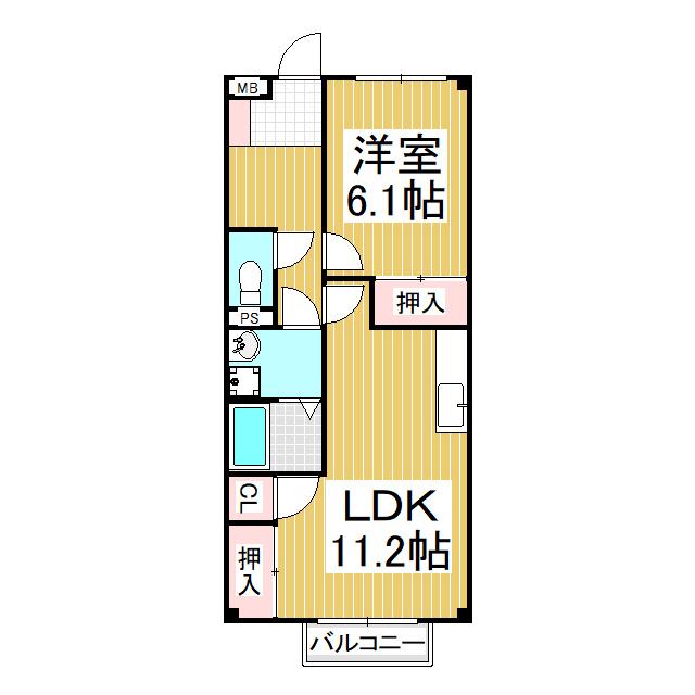 サープラスブライト(1LDK/1階)の間取り写真