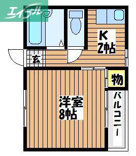 マップコーポレーション(1K/3階)の間取り写真
