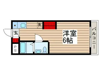 東京メトロ東西線 西葛西駅 徒歩6分 4階建 築40年(ワンルーム/4階)の間取り写真