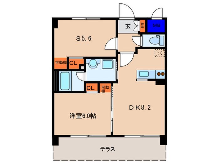 エステムプラザ京都河原町通(1SDK/1階)の間取り写真