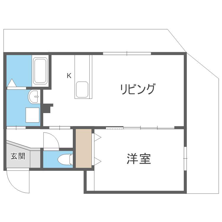 MARUYAMA RH HILLS(1LDK/1階)の間取り写真