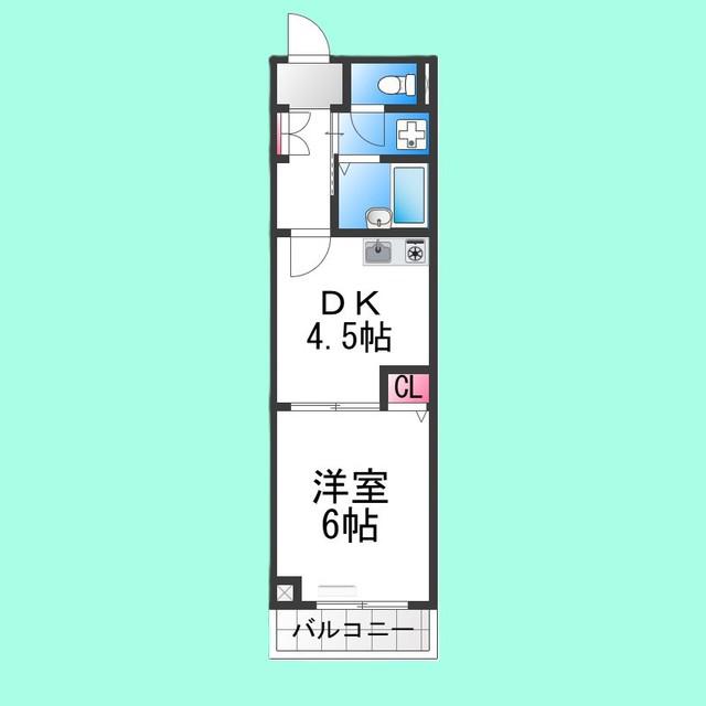 アルデール中百舌鳥(1DK/1階)の間取り写真