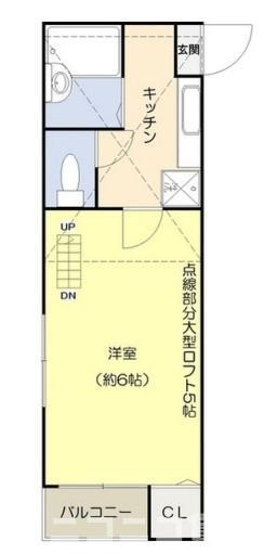 アーバングレイス(1K/2階)の間取り写真