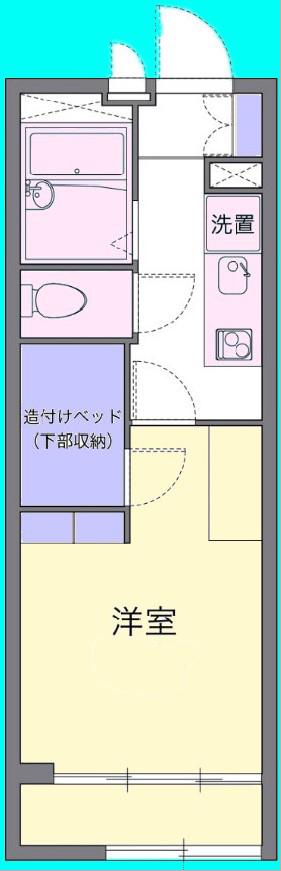 地下鉄今里筋線 清水駅(大阪メトロ) 徒歩11分 2階建 築19年(1K/1階)の間取り写真