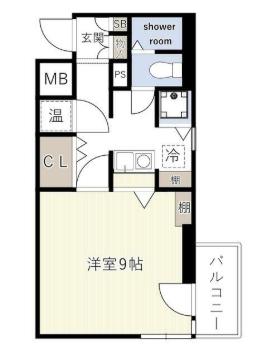 INOVE朝霞青葉台(1K/5階)の間取り写真