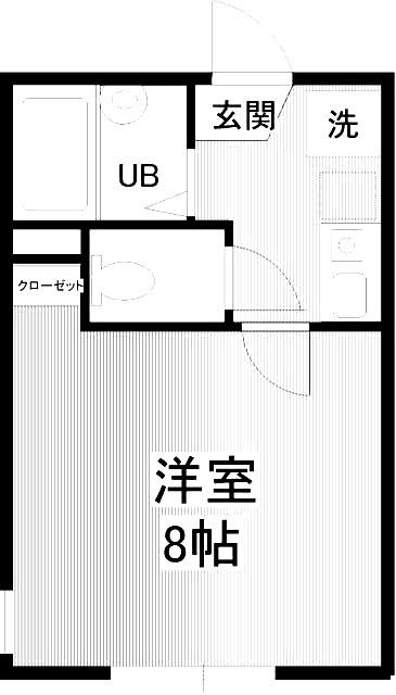 グランソレイユ(1K/3階)の間取り写真