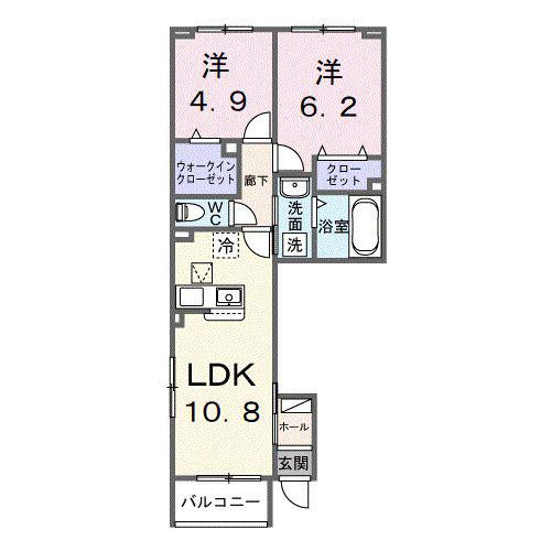 ベル ソーレ メゾン(2LDK/1階)の間取り写真