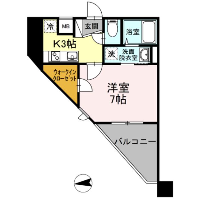エントピアパレス(1K/5階)の間取り写真