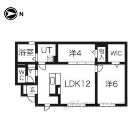 メゾン ラフィーネ(2LDK/1階)の間取り写真