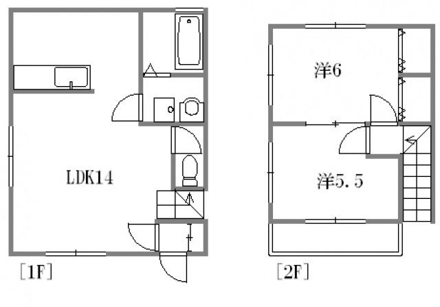 メゾンソレイユ(2LDK/2階)の間取り写真