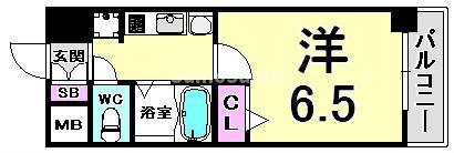 エステムコート神戸西IIIフロンタージュ(1K/8階)の間取り写真