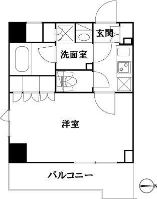 ルーブル池袋弐番館(1K/2階)の間取り写真