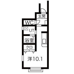 たのし荘(ワンルーム/1階)の間取り写真