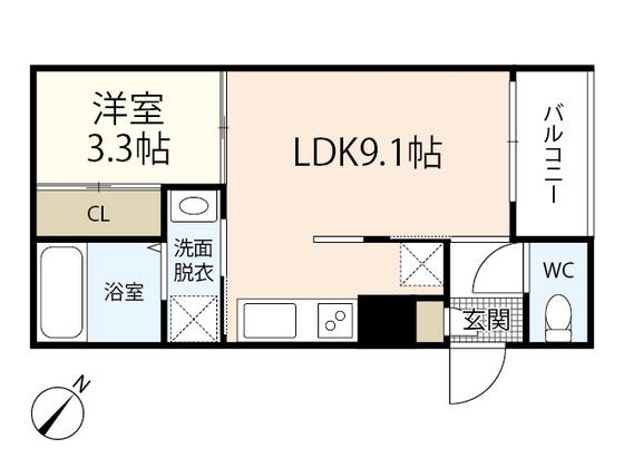 REGALEST FIGLIA(1LDK/1階)の間取り写真