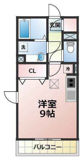 リ シャンブル(ワンルーム/2階)の間取り写真