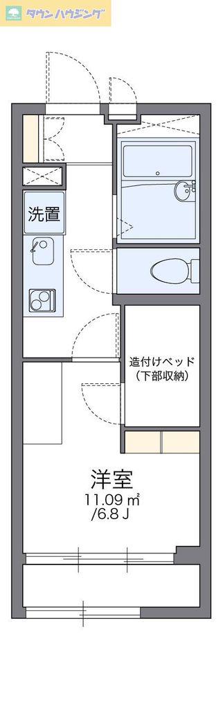 レオパレスアーバン貮番館(1K/2階)の間取り写真