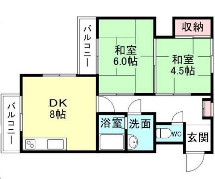STビル(2DK/3階)の間取り写真