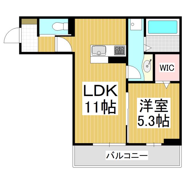 NEXUS D-ROOM笹部II(1LDK/3階)の間取り写真