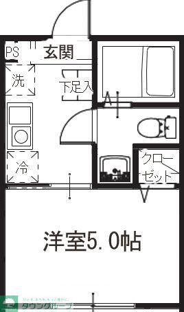 MELDIA入間市(1K/3階)の間取り写真