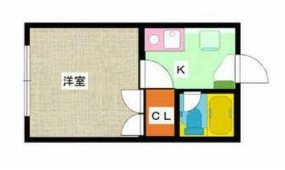 須藤ビル(1K/2階)の間取り写真